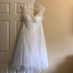 White Tulle Dress with straps